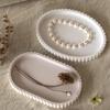 Oval Coasters and Jewelry Trays Mold Creative Striped Oval Resin Mold For Handmade Jewelry And Trinkets Storage Box