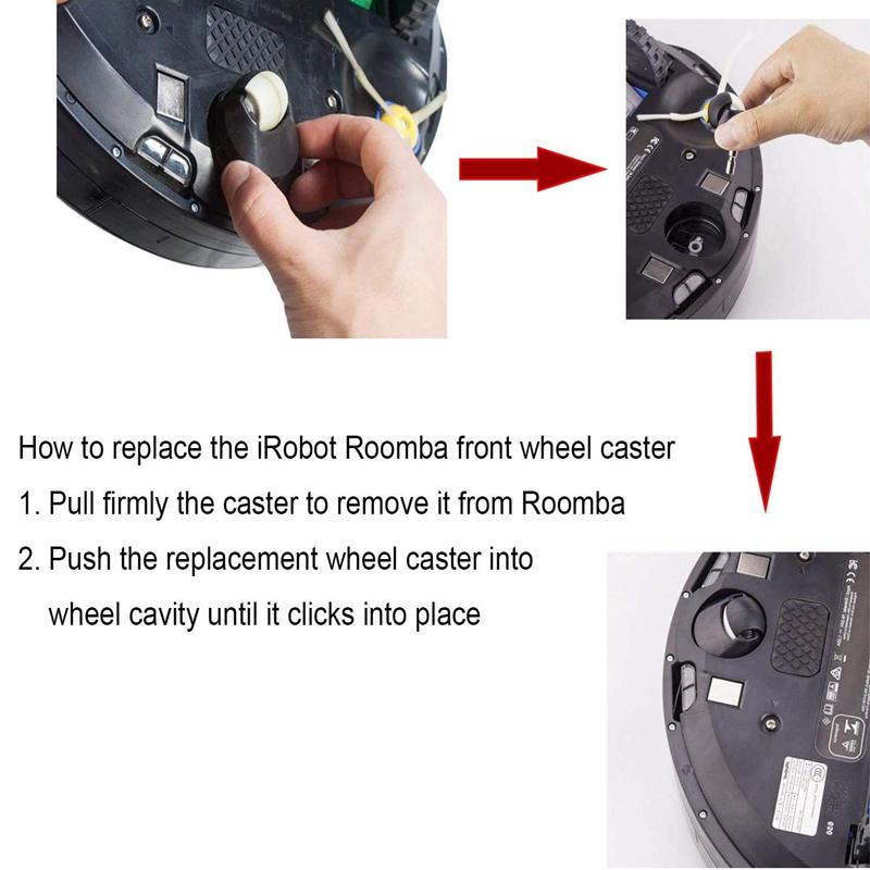 Ersatz-Vorderrad-Lenkrollen-Baugruppe Für iRobot Roomba J7 I3 i7 i7+ Plus E5 E6 E7 500 600 700 800 900 980 960 Staubsauger