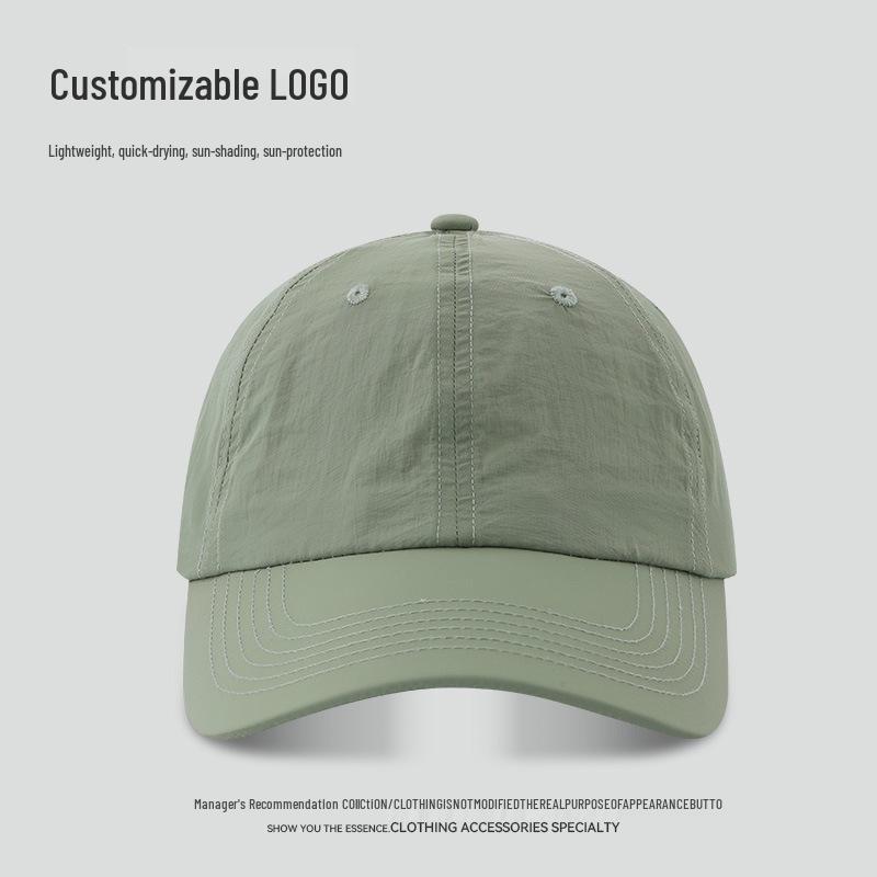 Unisex Custom Logo Solid Color Baseball Cap - Spring/Autumn Casual Korean Style for Large Head.