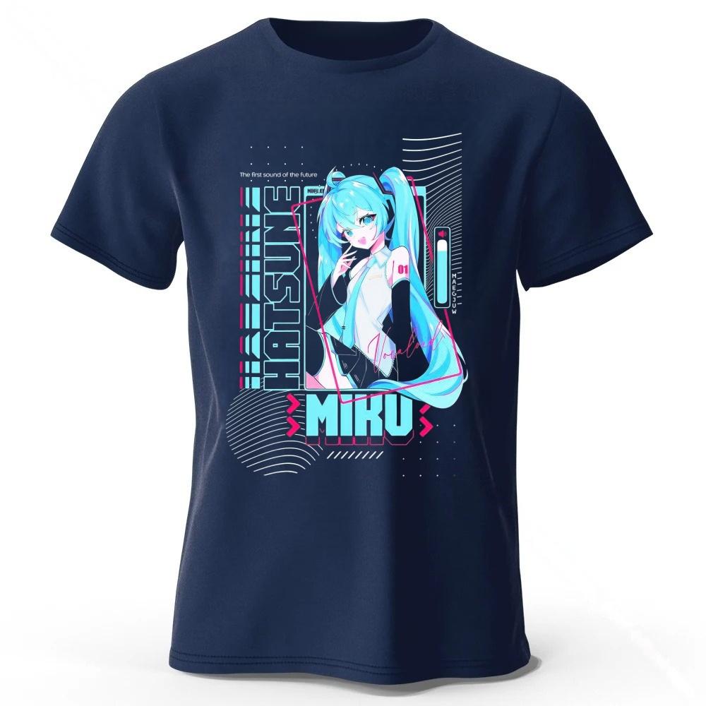 Japanese Virtual Idol Hatsune Miku High Quality Cotton Tshirt for MenWomen Daily Fashion Casual Comfort Large Short Sleeve