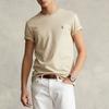Polo Ralph Lauren SS22 Solid Color Crew Neck Slim Fit Short Sleeve T-Shirt Men Tops Beige MNPOTSH1N820463-270