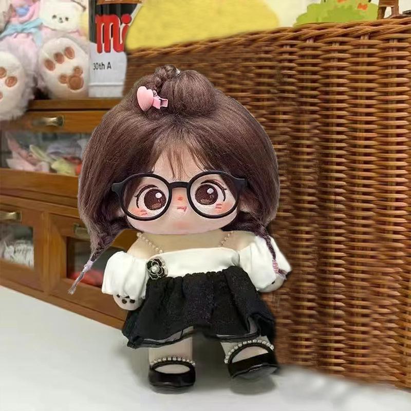 20cm Girl Doll Dress-Up Set - Cotton Outfits & Accessories for Female Friend Gift