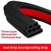 SEAMETAL Car Door Seal Strip 5/12/16m Rubber Sealant Noise Insulation Anti-Dust Soundproofing Auto Hood Trunk Sealing Strips Accessories