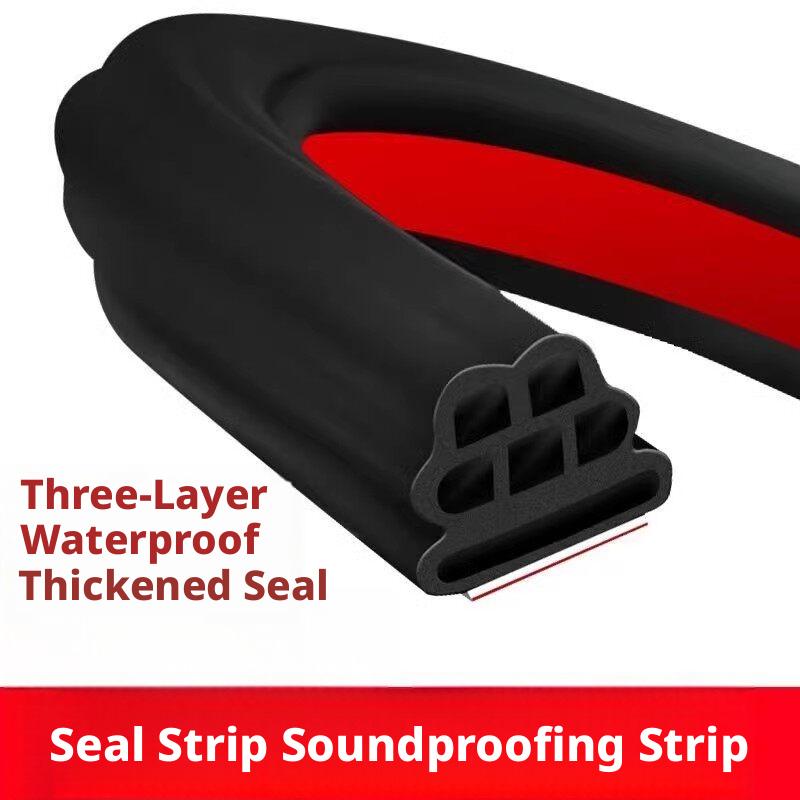 SEAMETAL Car Door Seal Strip 5/12/16m Rubber Sealant Noise Insulation Anti-Dust Soundproofing Auto Hood Trunk Sealing Strips Accessories