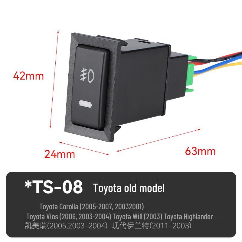 Universal Car Fog Light Switch for Toyota, Honda, Nissan, Renault, Mitsubishi, Isuzu, Hyundai - Button & Modification Compatible