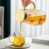 Pokaro Tea Barley Tea 2 Tea Glass Water Cold Carafe for Barley Iced Fruit and Elegant and Modern Design with 2000ml Pot/Pitcher, Liters,