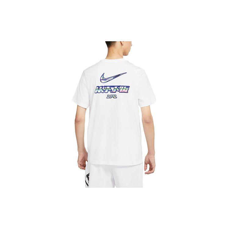 

Футболка унисекс с коротким рукавом и круглым вырезом Nike Sports Print, белая DM0811-100