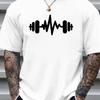 Line Fitness Print T-Shirt Breathable Cool, Comfortable Wear,Daily Casua