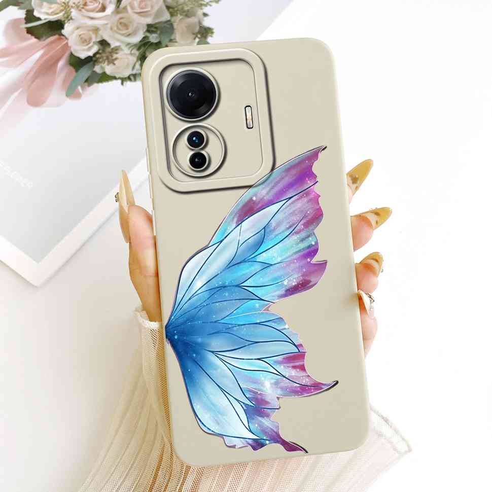 Für vivo S15e 5G V2190A Hülle Bunt Bemalte Blumen Silikonhülle Für Vivo S15e VIVO S15E 5G 6,44" Vollschutz Stoßfänger