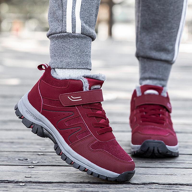 

Medium snow boots spring and autumn velvet shoes soft-soled warm cotton shoes thickened sports shoes 35