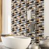 3 Dimension Multicolor Brick Water-resistant Moistureproof Removable Self Adhesive Wallpaper Peel & Stick PVC Wall Stickers for Living Room Bathroom