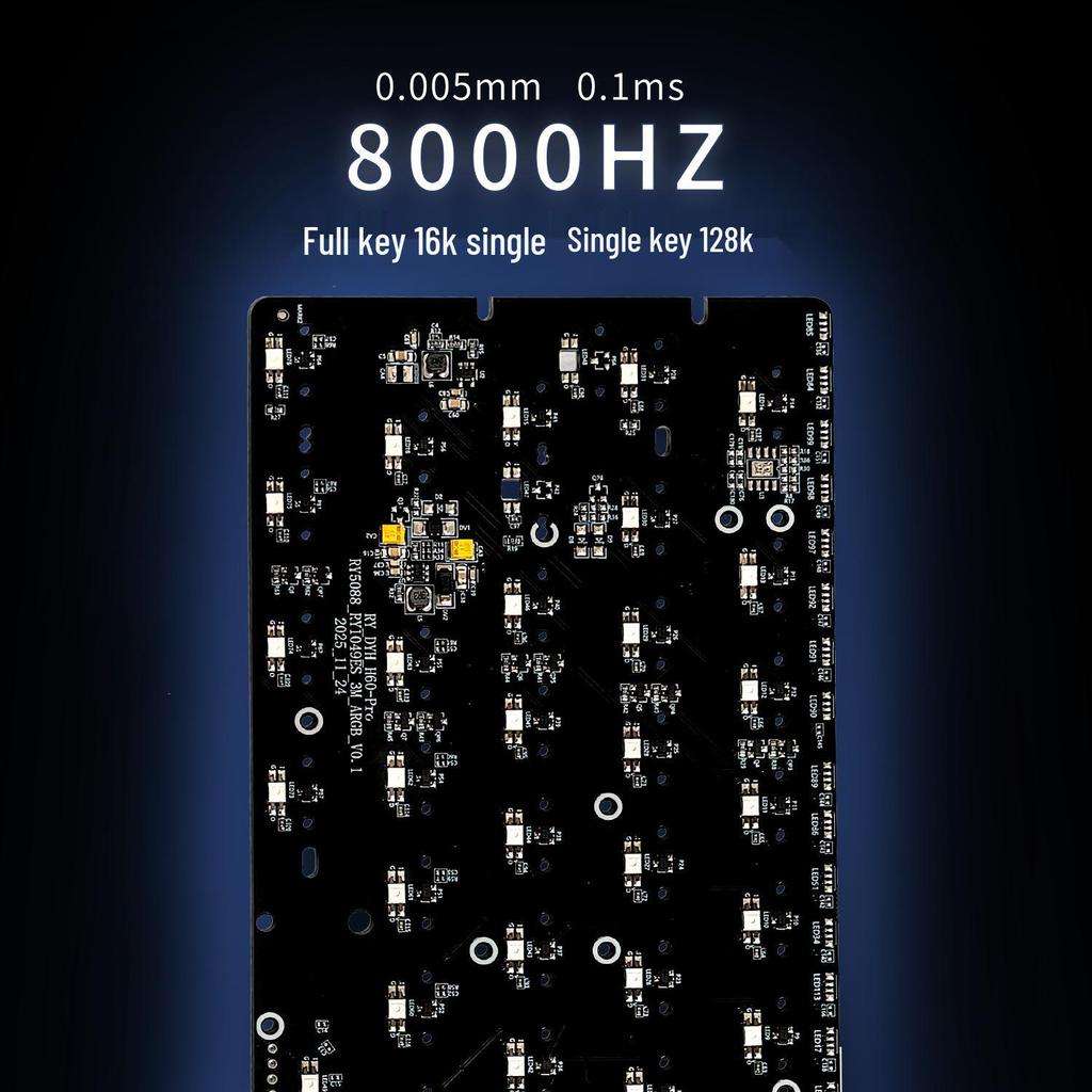 GH60 Magnetic Switch DIY Keyboard PCB with Underglow RGB and Custom Components