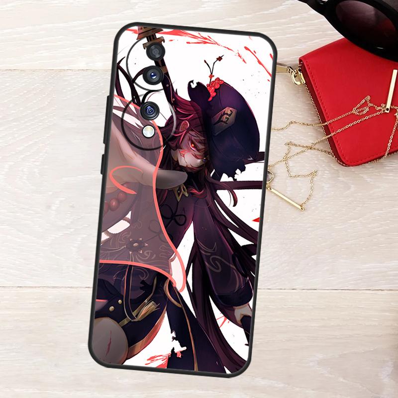 Hu Tao Genshin Impact Case For Honor X8a X9a X6a X7a X6 X7 X8 X9 X8b X9b Honor 90 Lite 70 50 Magic 5 6 Pro Cover