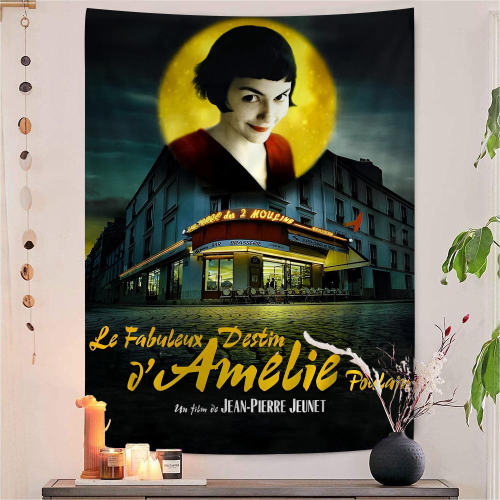 

Amelie Classic Movie Cartoon Tapestry Wall Hanging Decoration Household Home Decor 74x94cm(29x37in)