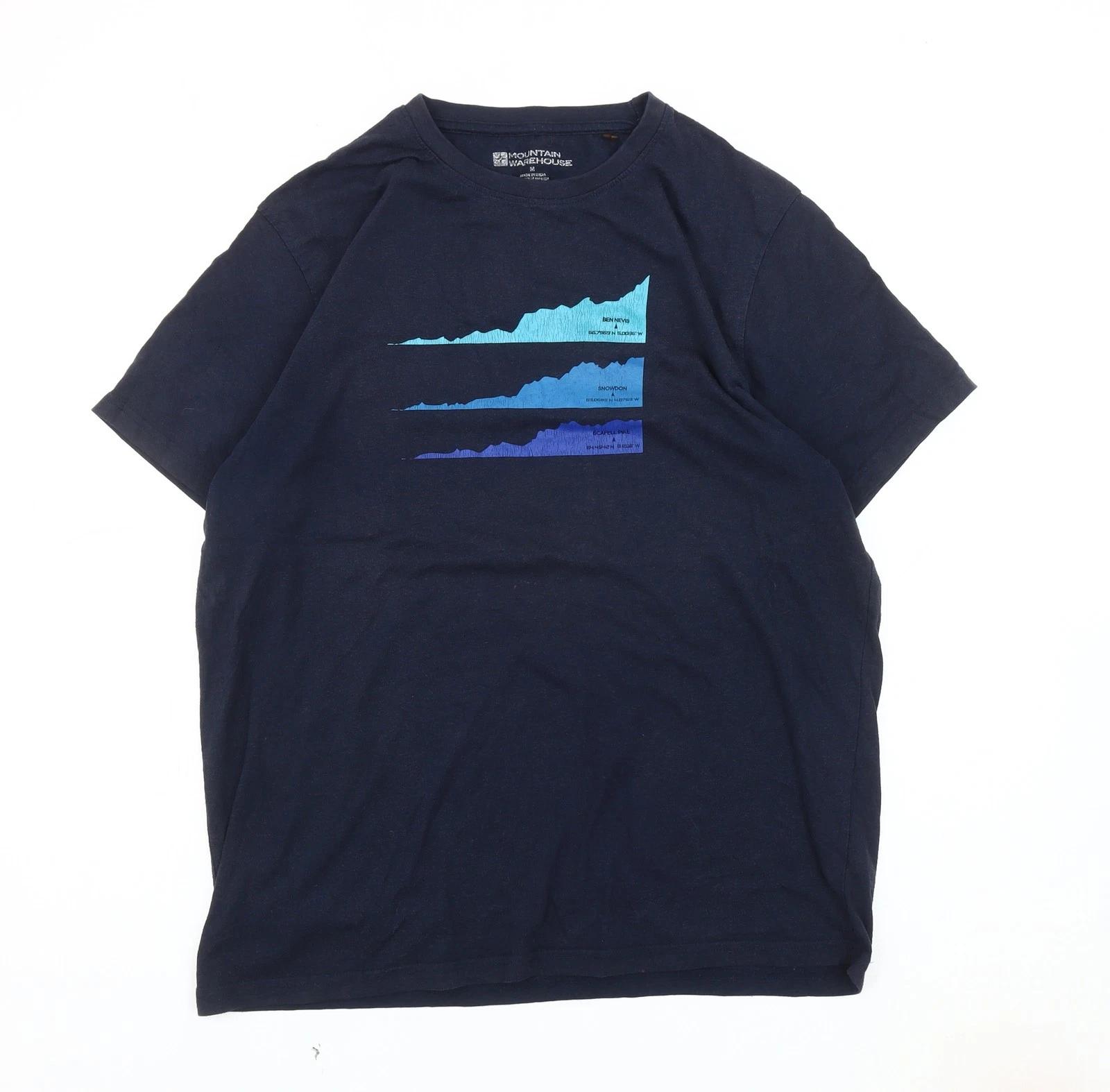 Mountain Warehouse Men s Blue Medium Graphic T-Shirt L