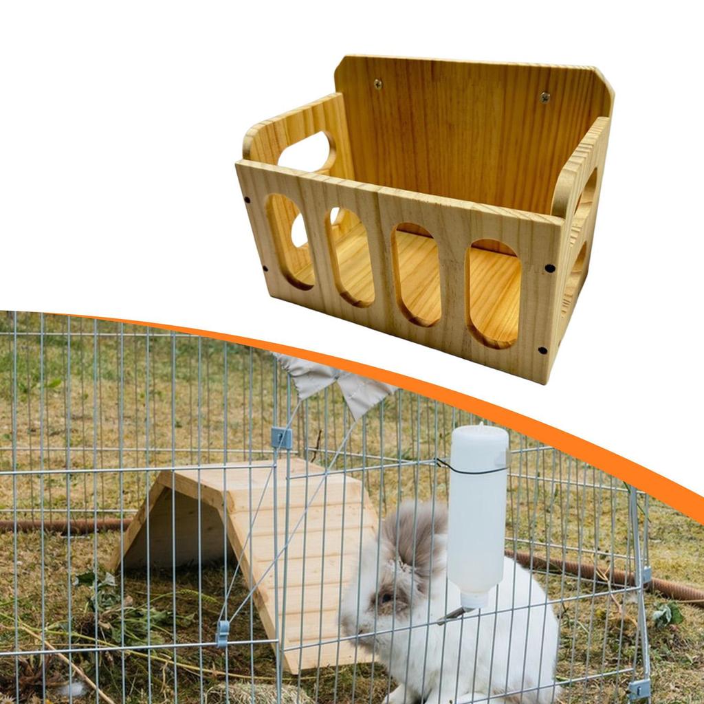 Wooden Hay Feeder Small Animals Feeding Holder ,Cage Accessories, Food Manger Dispenser