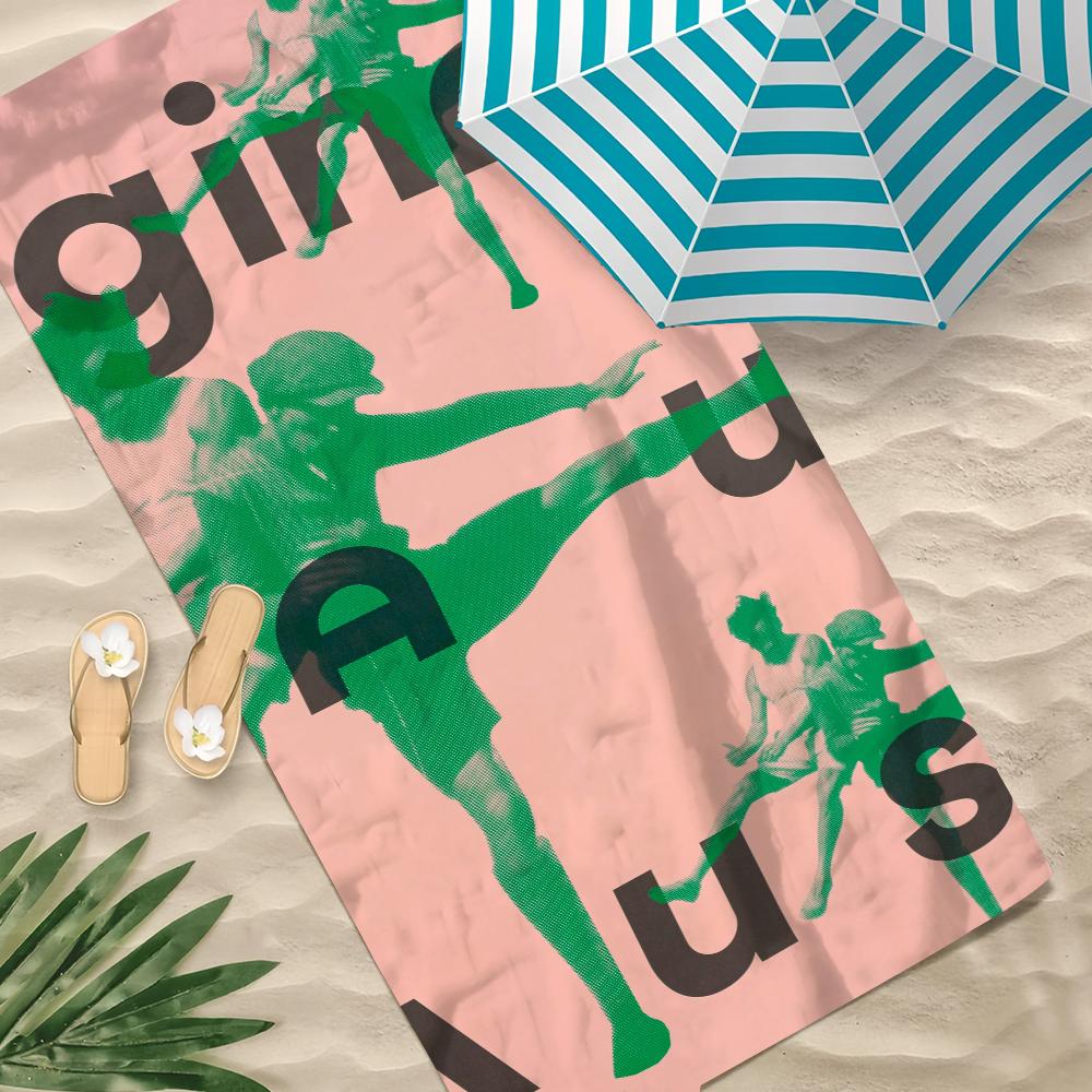 Towel Gift B-Bauhaus Words For Quote Travel Gym Sauna Travel Spa Shower Camping Quick Dry Sports Beach Towels Soft Pool