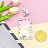 Bear Cartoon Acrylic Card Holder Rabbit Lanyard Bus Card Box Cute Rabbit Card Case  Outdoor