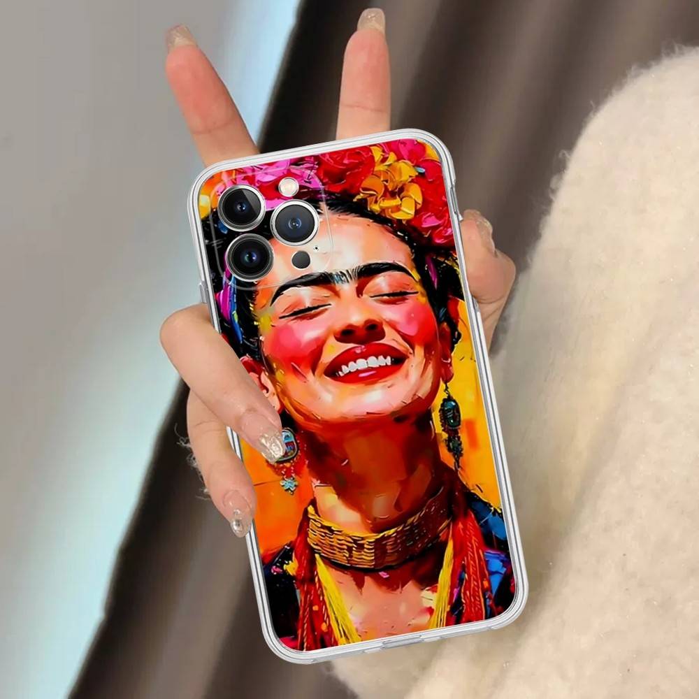 Fashion F-Frida K-KahlosS Phone Case For IPhone 17 16 15 14 13 11 12 Pro Max 16 Plus Transparent