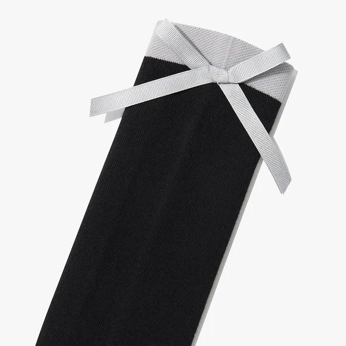 Ribbon Knee Socks BLACK