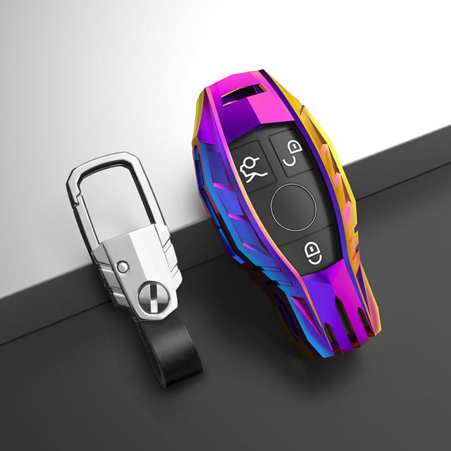 Suport de carcasă pentru chei de mașină din aliaj pentru Mercedes Benz ABCES Class W204 W205 W206 W212 W213 W176 GLC CLA W177 W222 W223 W463 AMG