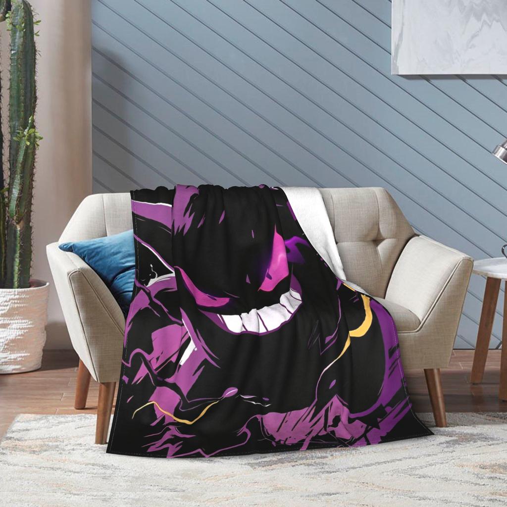 RIPSuper Soft Cartoon Pikachus Throw Blanket Premium Flannel Fleece Lightweight Bed Blanket Cozy Fluffy Bedspread All Season UseR-I-P