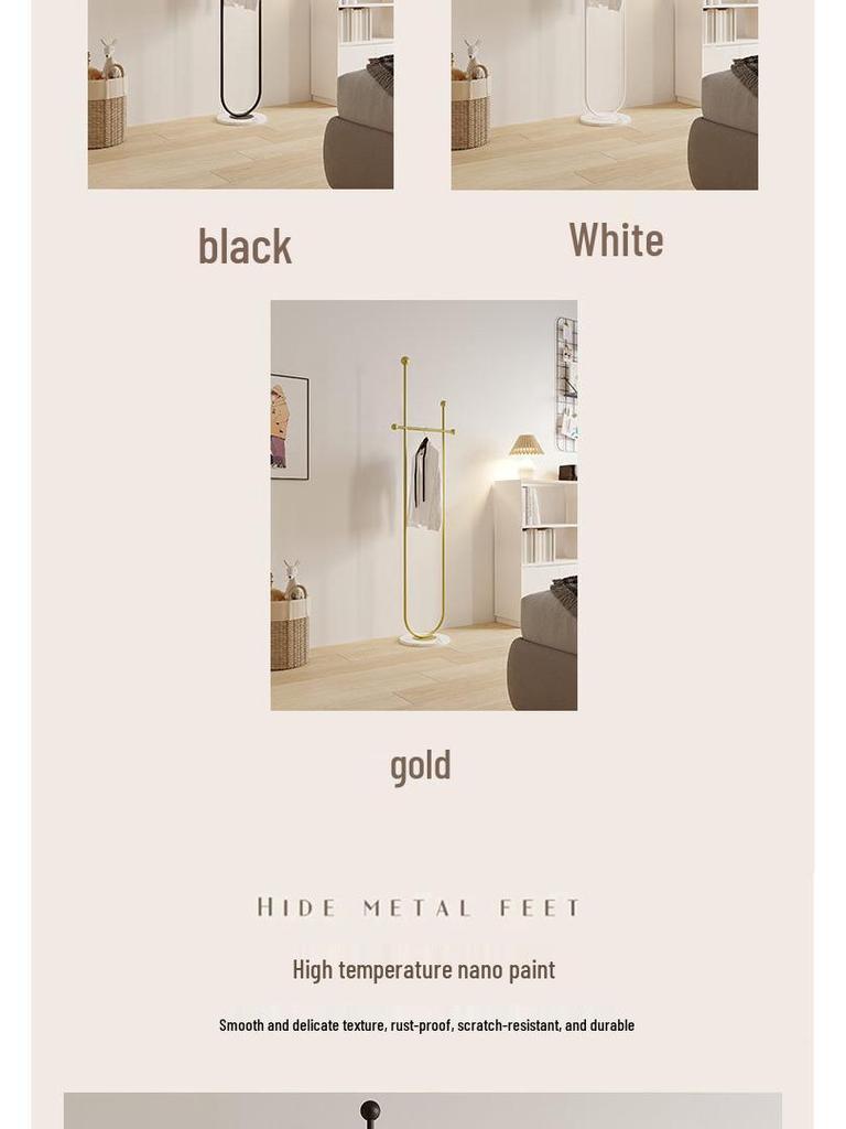 Modern Floor-Standing Bedroom Clothes Rack with Hanger
