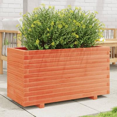 Vidaxl Garden Planter, Waxed Brown, 90X40X49.5 Cm, Pine Wood