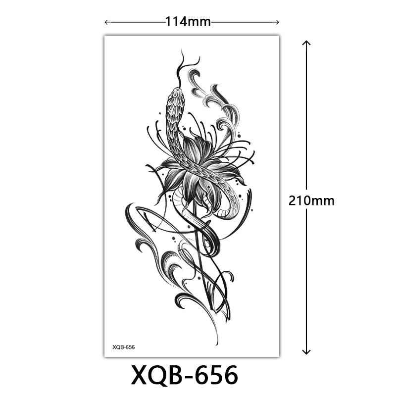 Small Full Arm Tattoo Sticker, Flower Letters, Plain Flower Tattoo Sticker Tattoo