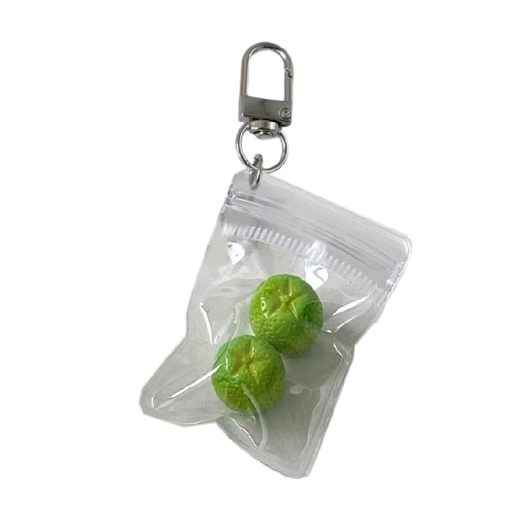 Adorable Citrus Fruit Key Ring Orange Keychain Alloy Materials Lovely Jewelry Perfect For Keys Or Phone Accessories