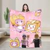 Foxy Boxy and Rocky Lankybox Blanket Soft Warm Novelty Plush Throw Blanket For Couch Bed Camping Flannel Bedspread Bed Cover