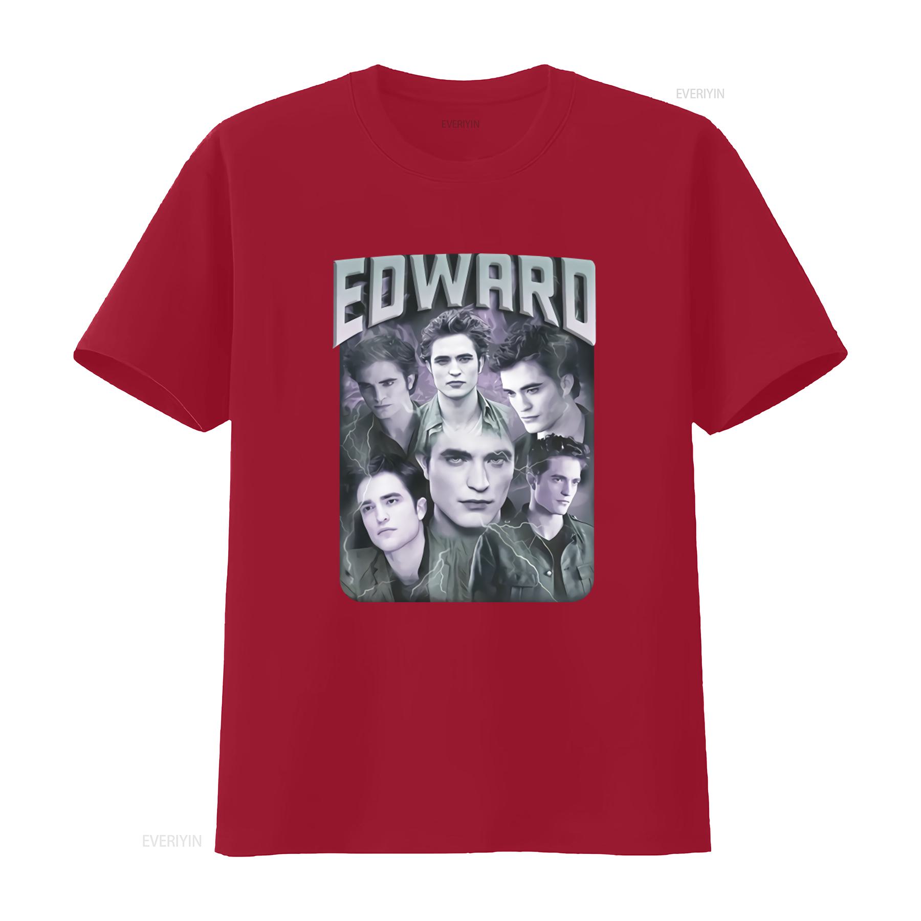 Edward Cullen Robert Pattinson Twilight T Shirt Print vintage Washed homme Slightly Soft graphic Casual Versatile streetwear S