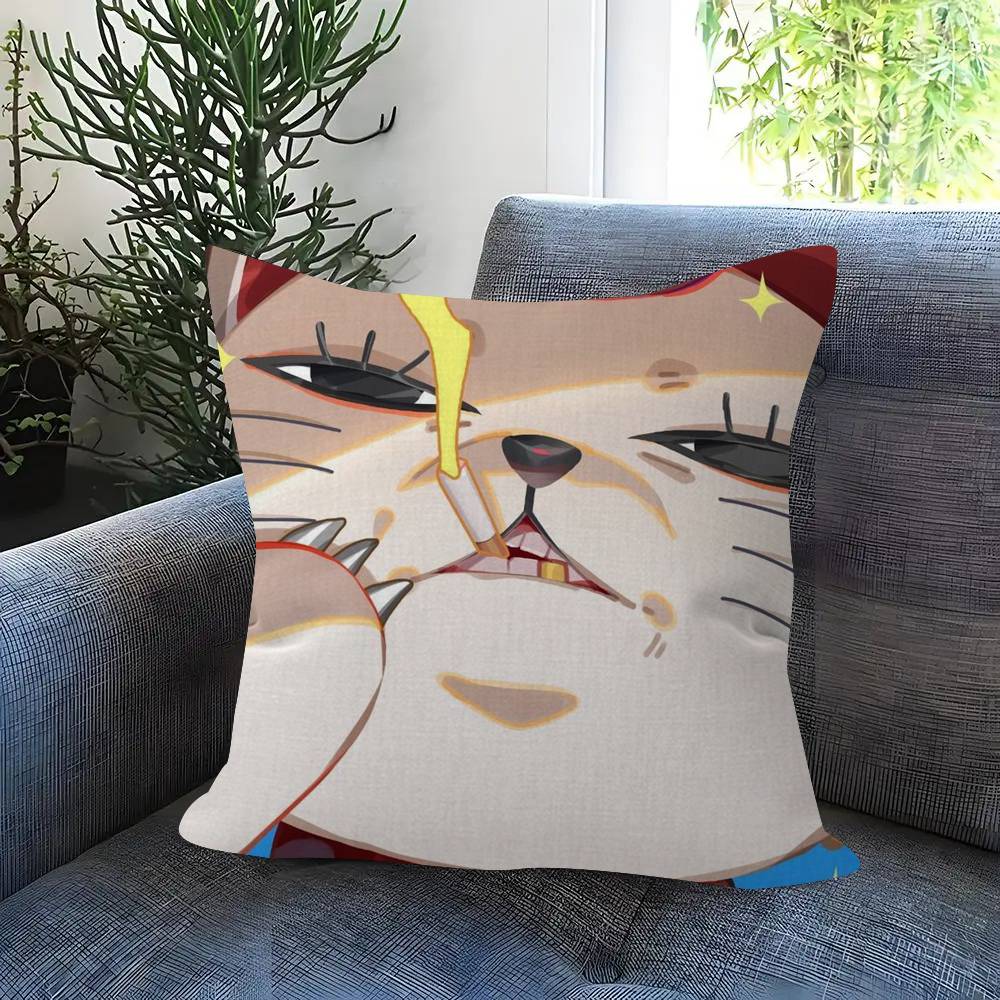 Anime T-Turbo Granny Cat Pillow Cushion Cover Pillowcase Living Room Sofa Home Decor