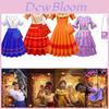 Encanto Mirabel Girls Princess Dress For Costume Parties And Cosplay Floral Detail