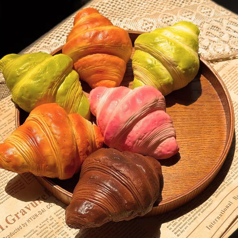 Sticky Food Artificial Bread Fake Slow Rising Soft Rebound Toys Croissant Squishy Toy Kids Adults