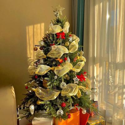 Noel File Kurdele 10 İnç x 10 Yard Metalik Folyo Poli File Kurdele Rulosu Çelenkler Swag Fiyonklar El Sanatları Noel Ağacı Parti Dekoru için