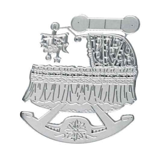 

Вырубные штампы с тиснением, уникальный узор, легко использовать, вырубные штампы из углеродистой стали, форма детской колыбели для украшения серебряный