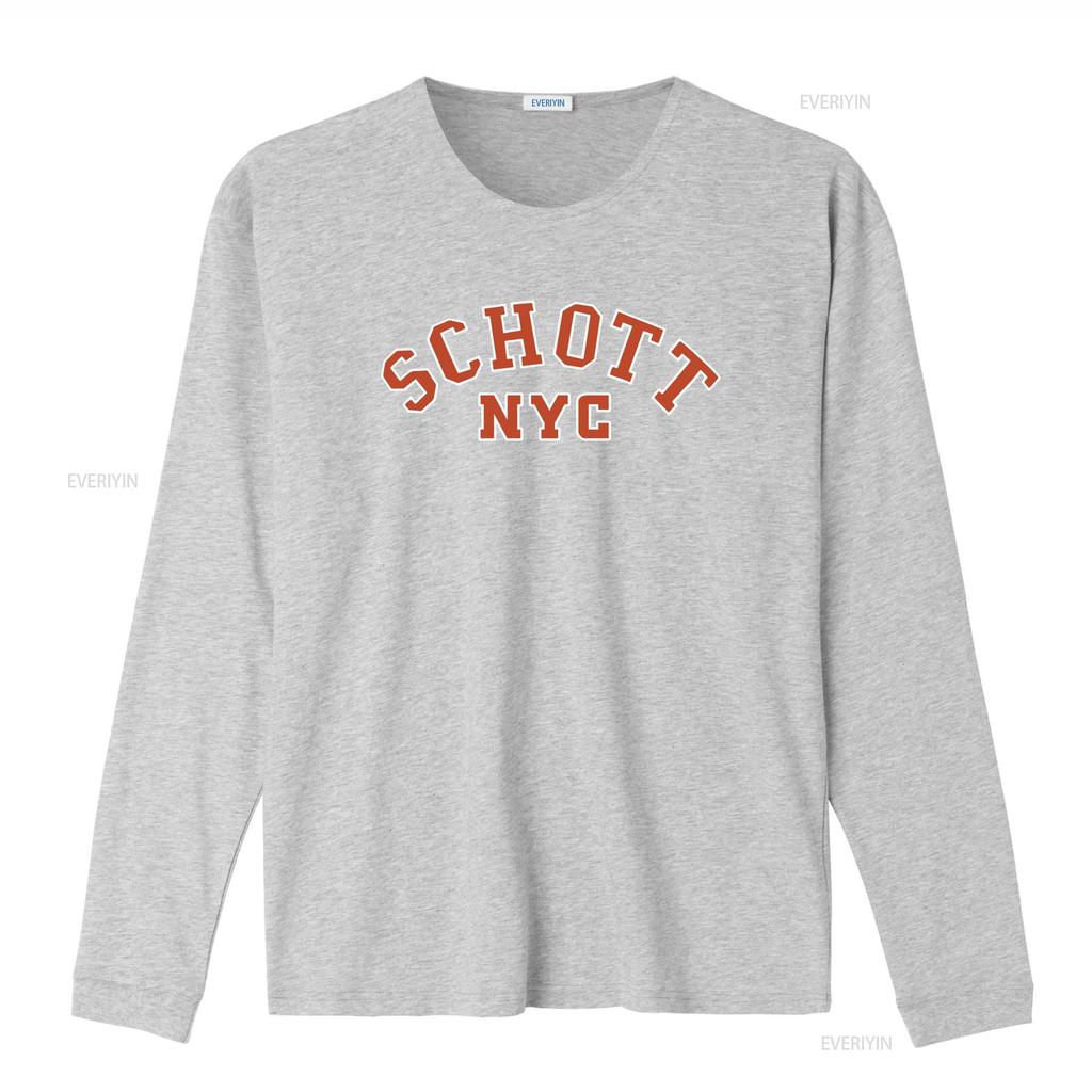 Schott NYC Big Logo Mens Black Small Crewneck T Shirt Size S Stylish and Comfortable for Men vintage Washed graphic