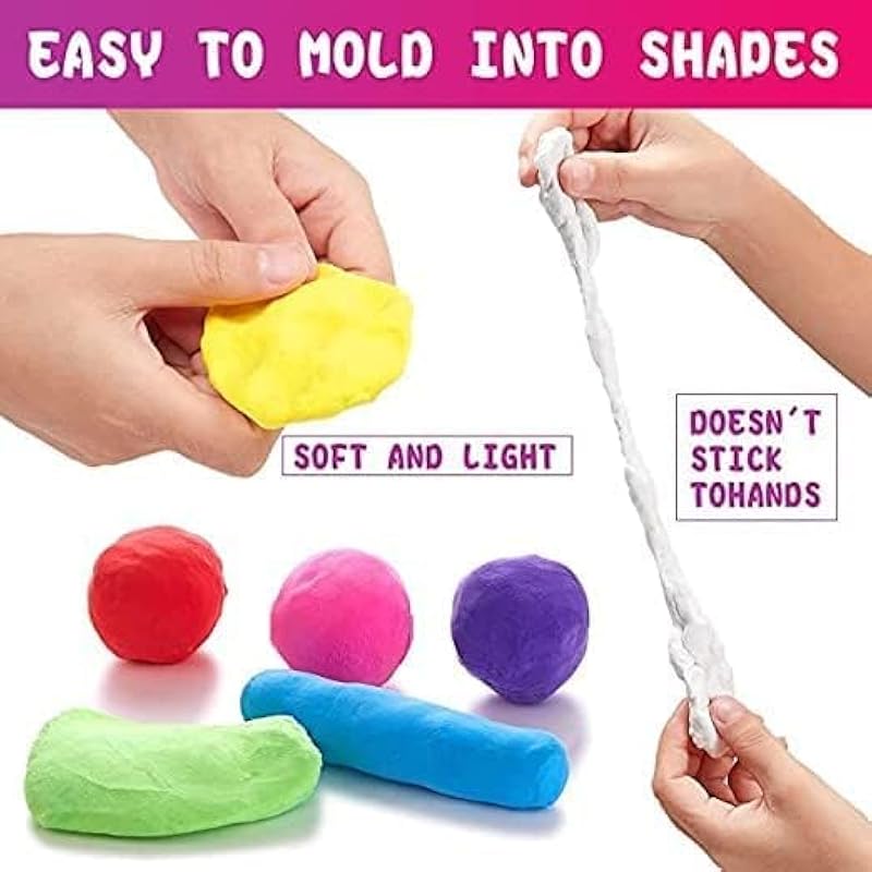 Eclet (Pack Of 12) Air Dry Clay, Colorful Children Soft Clay, Creative Art Crafts, Gifts For Kids-Multi Color. Non-Toxic