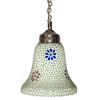 Weiße florale Glasglocke Decken-/Hänge- Mosaiklampe 14cm