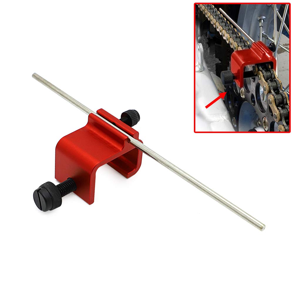 

Alpha Rider Универсальный инструмент для выравнивания цепи Защитный кожух Сверхпрочный инструмент для выравнивания цепи и звездочки красный