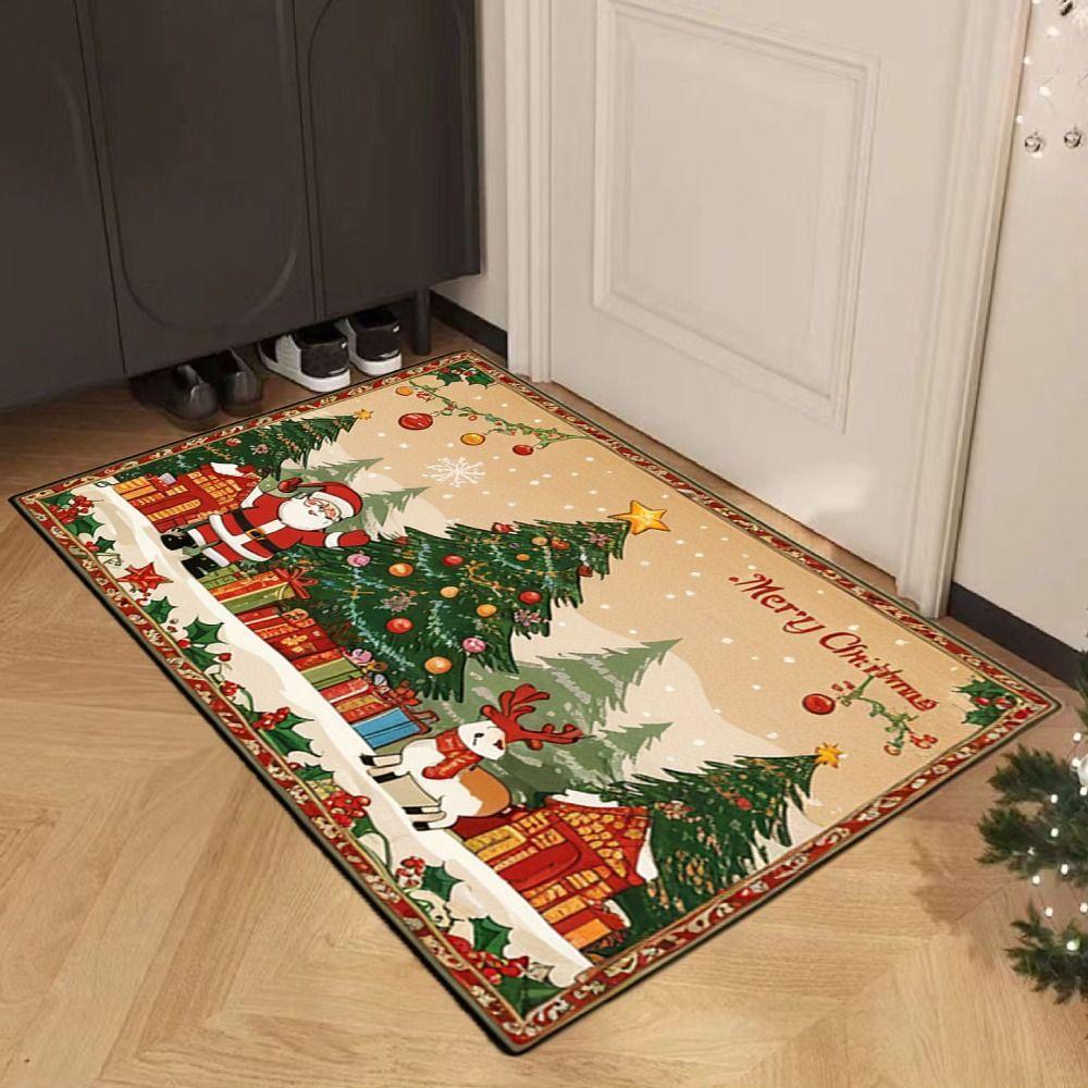 

Non-Slip Xmas Doormat Polyester Floor Mat Fashion Outdoor Carpet Living Room Style 5