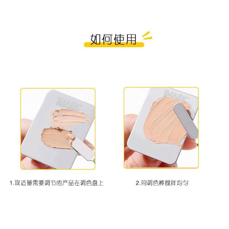 IMAGIC - Rectangular Stainless Steel Makeup Mixing Palette