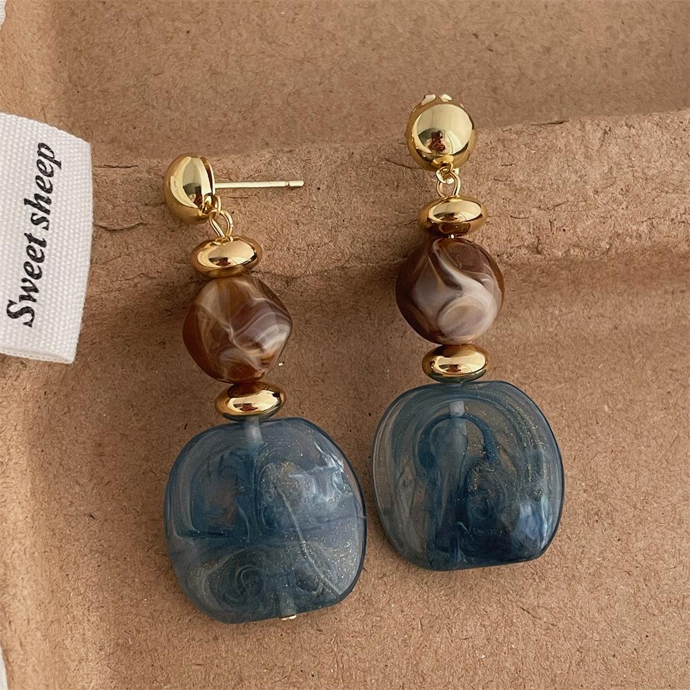 

Модные серьги-подвески для женщин синий