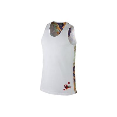 Camuflagem Color Block com Absorção de Umidade Gola Redonda Colete Casual Masculino Coletes Branco 683960-100