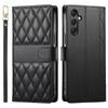 Pro Samsung Galaxy A24 4G (162,1 x 77,6 x 8,3 mm) Pouzdro Prošívané kosočtvercovým vzorem Peněženka Stojánek Kožený kryt na telefon s dlouhým/krátkým popruhem