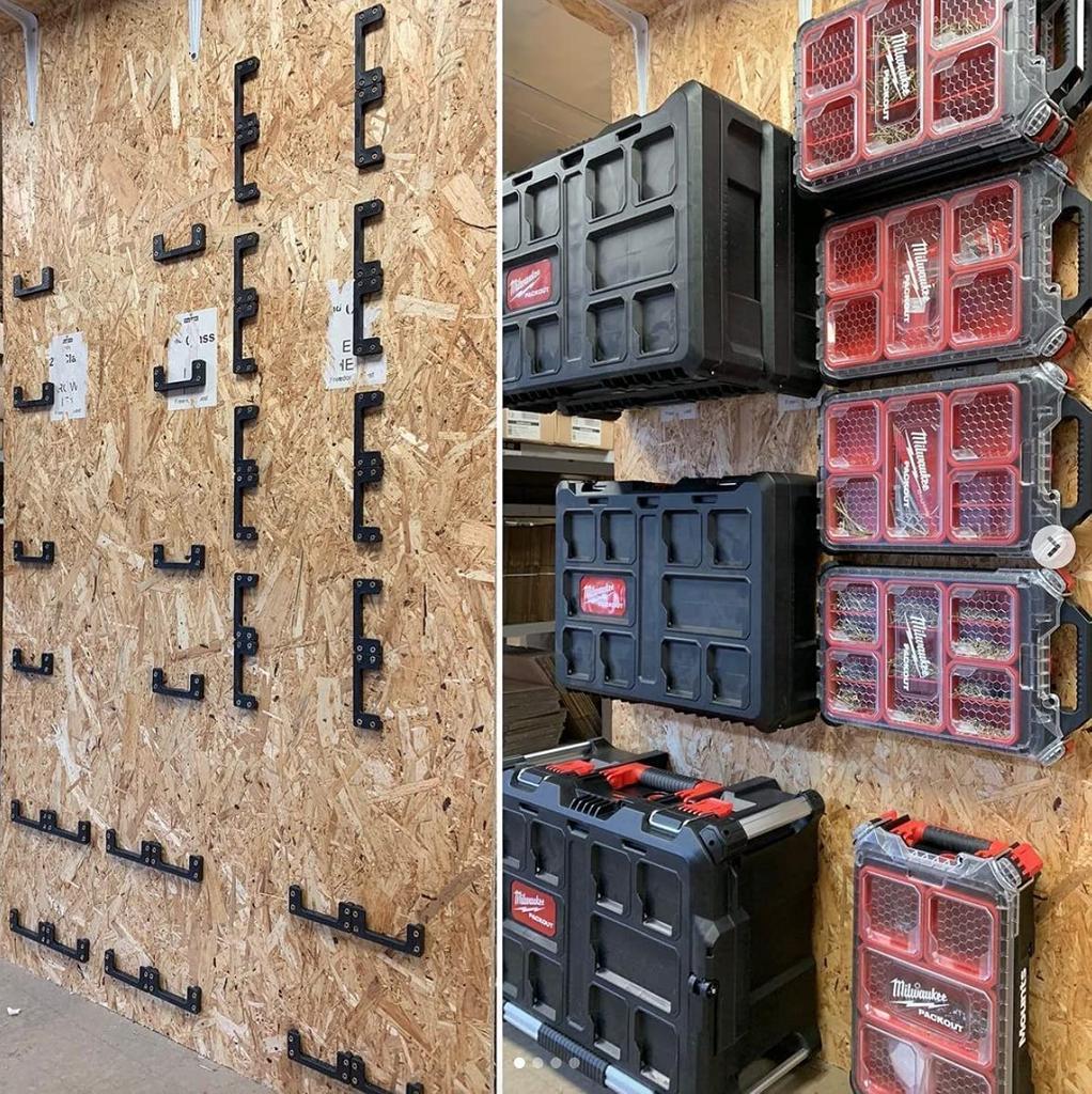 StealthMounts Cleat Feet Cleats Tool Box Storage System Mounts Anywhere Compatible with Milwaukee Packout 'n' (6 Pack) (Red)