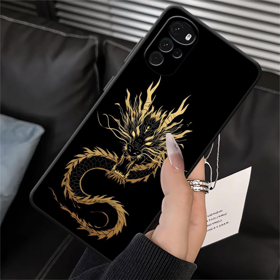 Cool Dragon Case for Motorola Moto G52 G60s G53 G30 G51 G73 Edge 20 Pro 30 Lite G22 Edge40 G50 G71 G32 Phone Cover