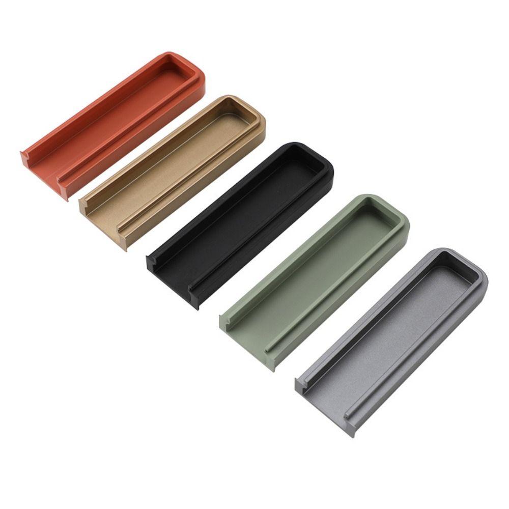 Aluminum Zinc Zinc Alloy Recessed Cabinet Handle Light Luxury Drawer Handle Door Pulls  Sliding Door