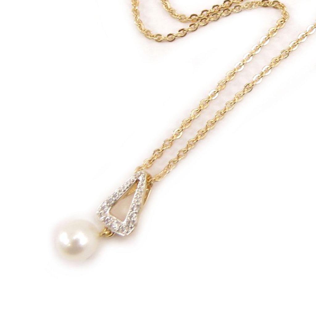 Altesse [L0685] - Ivory 'Pearl Beauty' Gold Plated Necklace